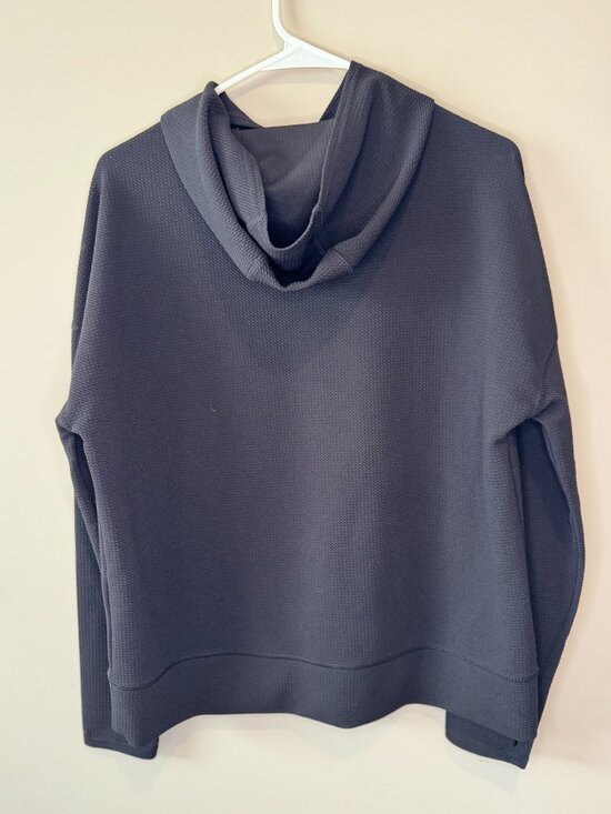 Soybu Women's Textured Knit Hoodie Black Size Small - Picture 8 of 9